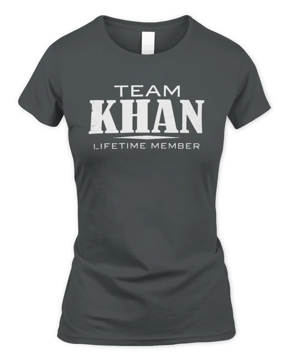 KHAN BL62-K4-128 - Personalized “Team NAME Lifetime Member” - Women's Standard T-Shirt - Charcoal