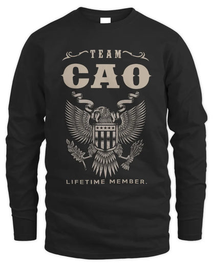 CAO TP06-K82 – Personalized Classic Style Apparel “Team NAME Lifetime Member” - Men's Long Sleeved T-Shirt - Black