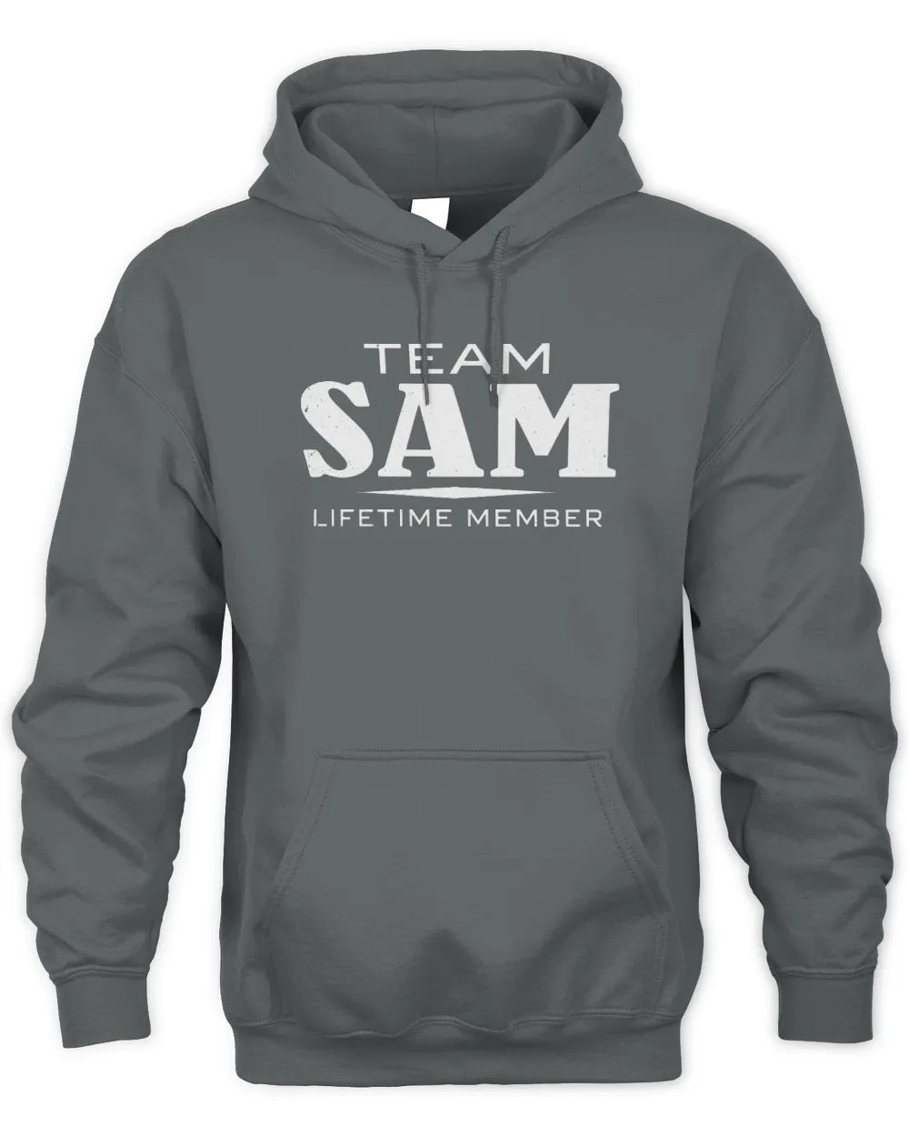 SAM BL62-K4-128 - Personalized “Team NAME Lifetime Member” - Unisex Hoodie - Charcoal