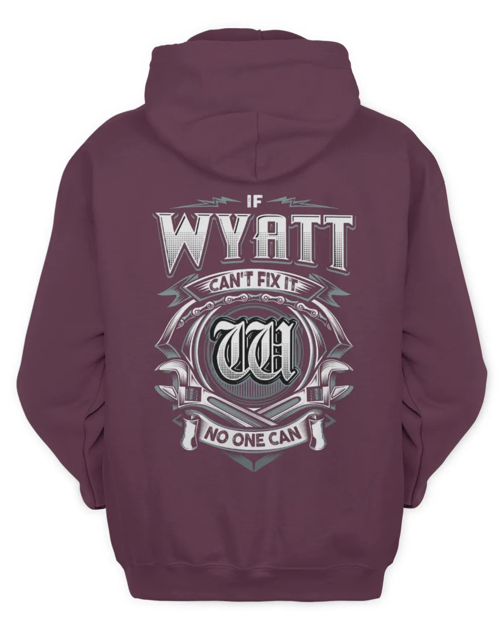 WYATT AP81-K4-626 - Personalized Ahmed Quote Apparel “If Ahmed Can't Fix It, No One Can” - Unisex Hoodie - Maroon