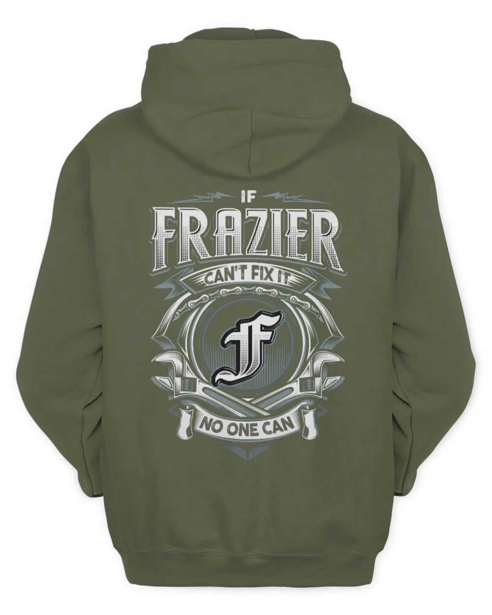 FRAZIER AP81-K4-626 - Personalized Ahmed Quote Apparel “If Ahmed Can't Fix It, No One Can” - Unisex Hoodie - Military Green