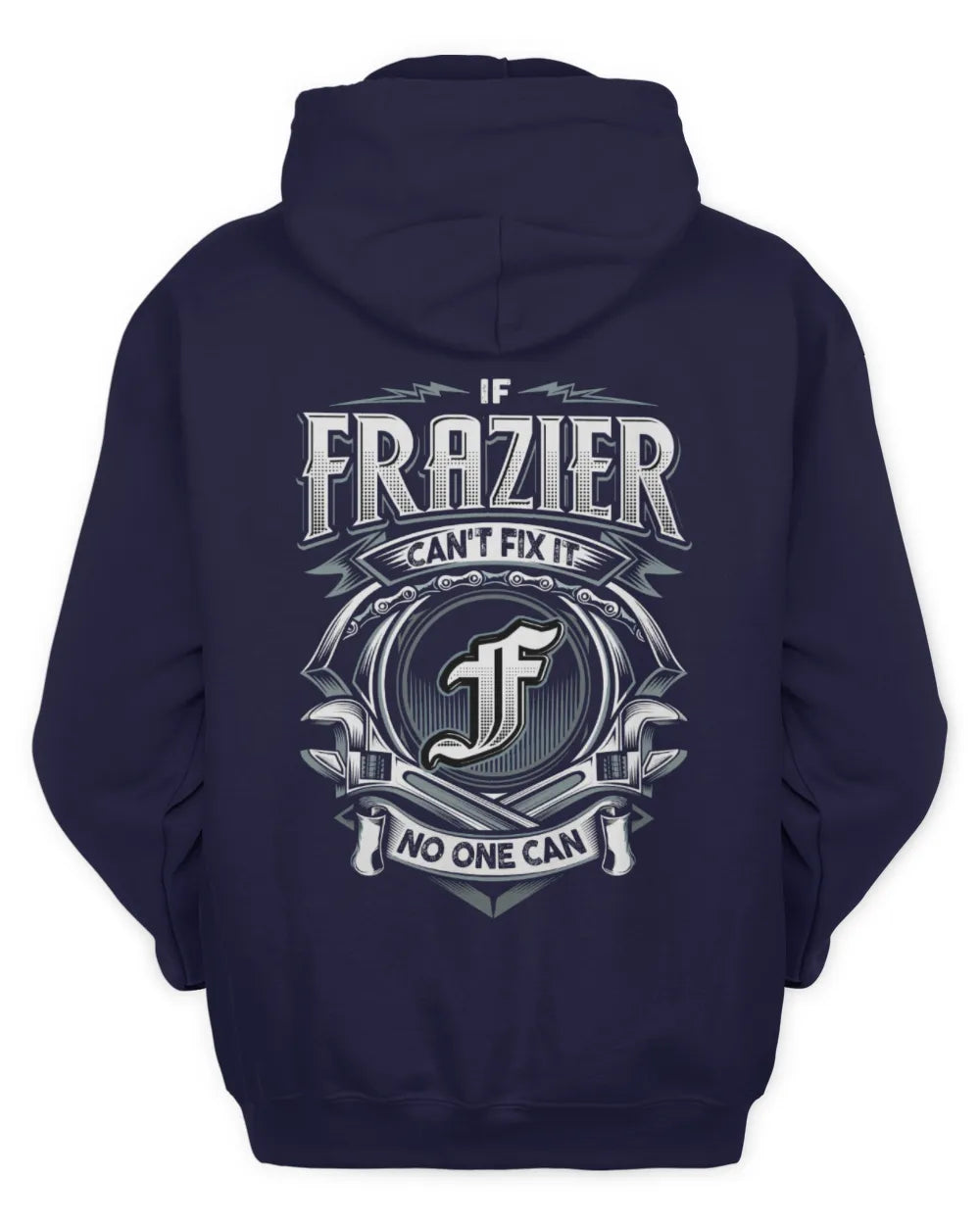 FRAZIER AP81-K4-626 - Personalized Ahmed Quote Apparel “If Ahmed Can't Fix It, No One Can” - Unisex Hoodie - Navy