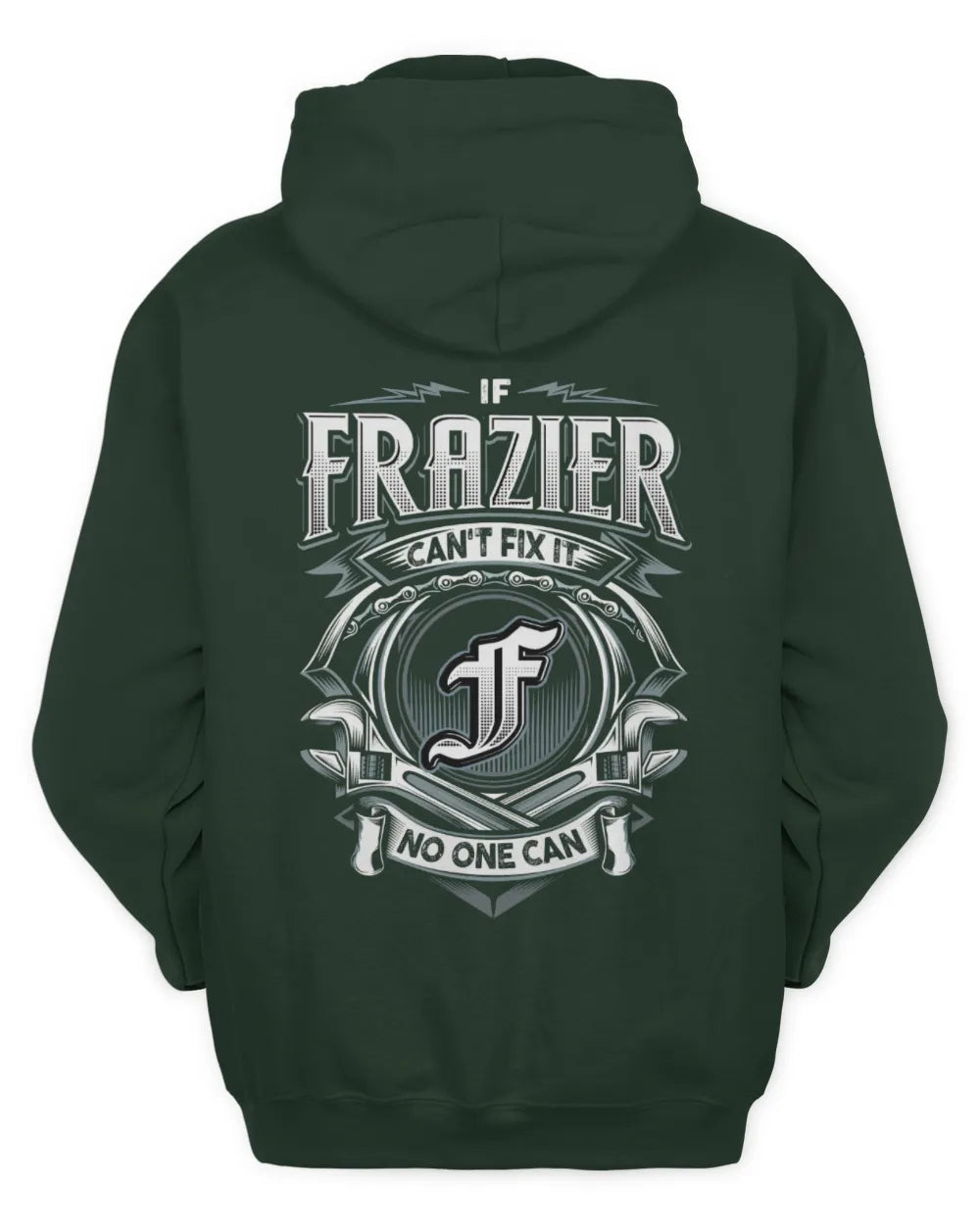 FRAZIER AP81-K4-626 - Personalized Ahmed Quote Apparel “If Ahmed Can't Fix It, No One Can” - Unisex Hoodie - Forest Green