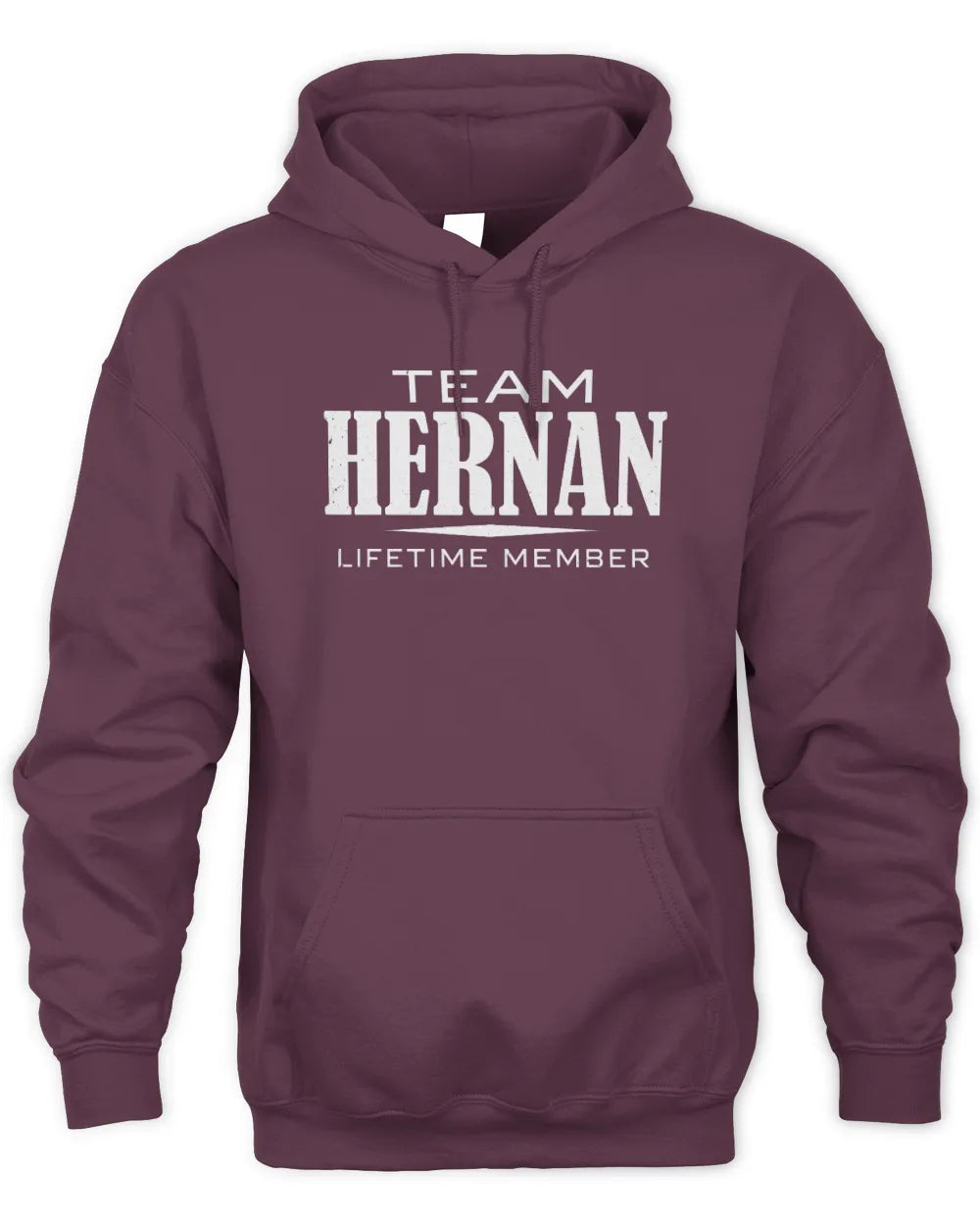 HERNAN BL62-K4-128 - Personalized “Team NAME Lifetime Member” - Unisex Hoodie - Maroon