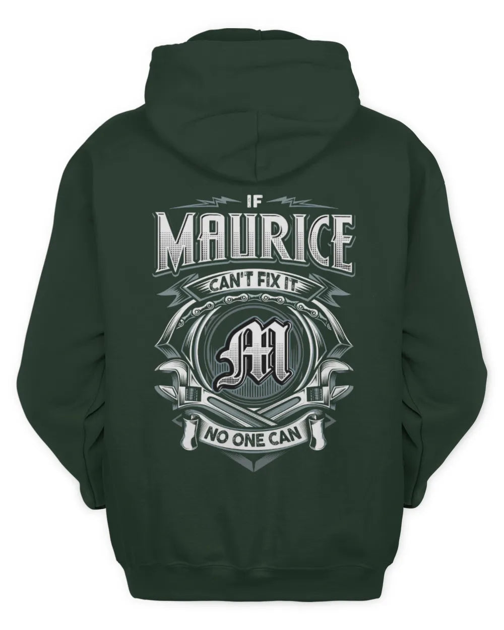 MAURICE AP81-K4-626 - Personalized Ahmed Quote Apparel “If Ahmed Can't Fix It, No One Can” - Unisex Hoodie - Forest Green