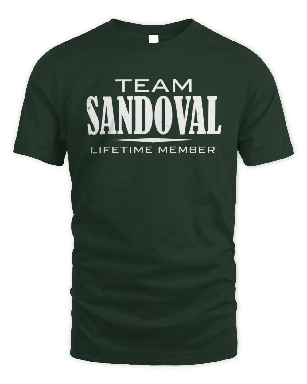 SANDOVAL BL62-K4-128 - Personalized “Team NAME Lifetime Member” - Unisex Standard T-Shirt - Forest Green