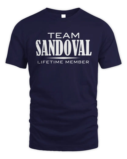 SANDOVAL BL62-K4-128 - Personalized “Team NAME Lifetime Member” - Unisex Standard T-Shirt - Navy