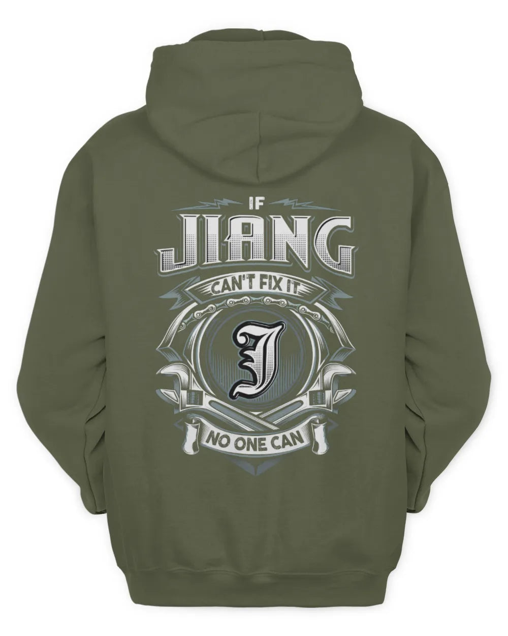 JIANG AP81-K4-626 - Personalized Ahmed Quote Apparel “If Ahmed Can't Fix It, No One Can” - Unisex Hoodie - Military Green