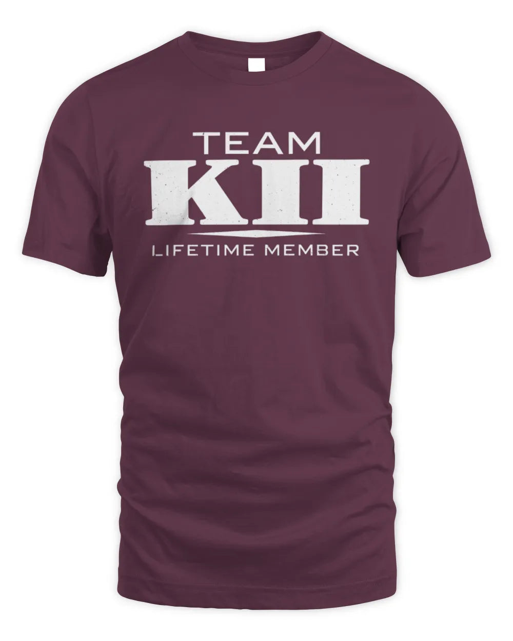 KII BL62-K4-128 - Personalized “Team NAME Lifetime Member” - Unisex Standard T-Shirt - Maroon