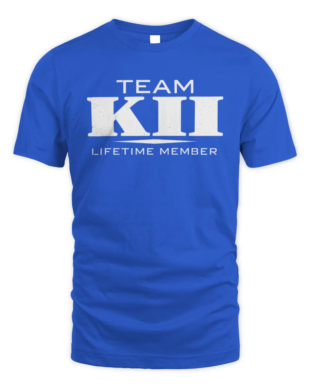 KII BL62-K4-128 - Personalized “Team NAME Lifetime Member” - Unisex Standard T-Shirt - Royal