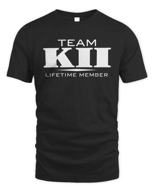KII BL62-K4-128 - Personalized “Team NAME Lifetime Member” - Unisex Standard T-Shirt - Black