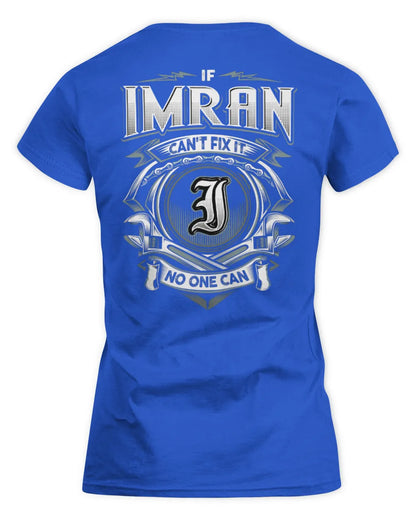 IMRAN AP81-K4-626 - Personalized Ahmed Quote Apparel “If Ahmed Can't Fix It, No One Can” - Women's Standard T-Shirt - Royal