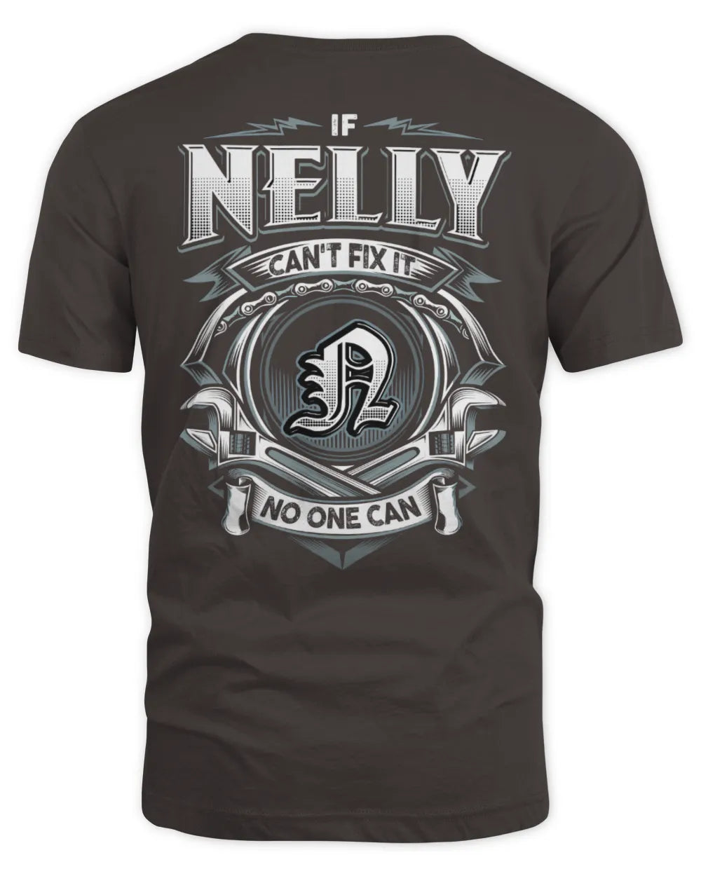 NELLY AP81-K4-626 - Personalized Ahmed Quote Apparel “If Ahmed Can't Fix It, No One Can” - Unisex Standard T-Shirt - Dark Chocolate