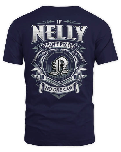 NELLY AP81-K4-626 - Personalized Ahmed Quote Apparel “If Ahmed Can't Fix It, No One Can” - Unisex Standard T-Shirt - Navy