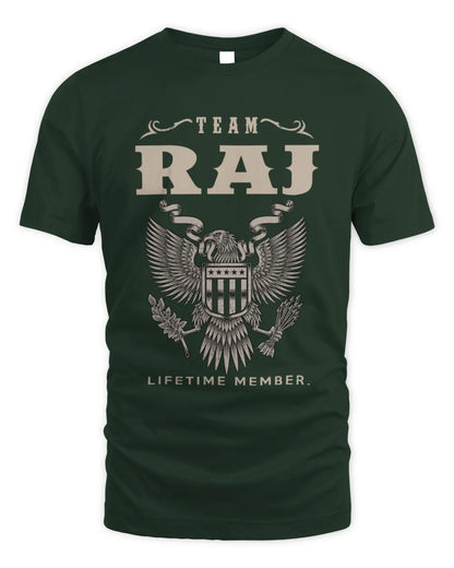 RAJ TP06-K82 – Personalized Classic Style Apparel “Team NAME Lifetime Member” - Unisex Standard T-Shirt - Forest Green