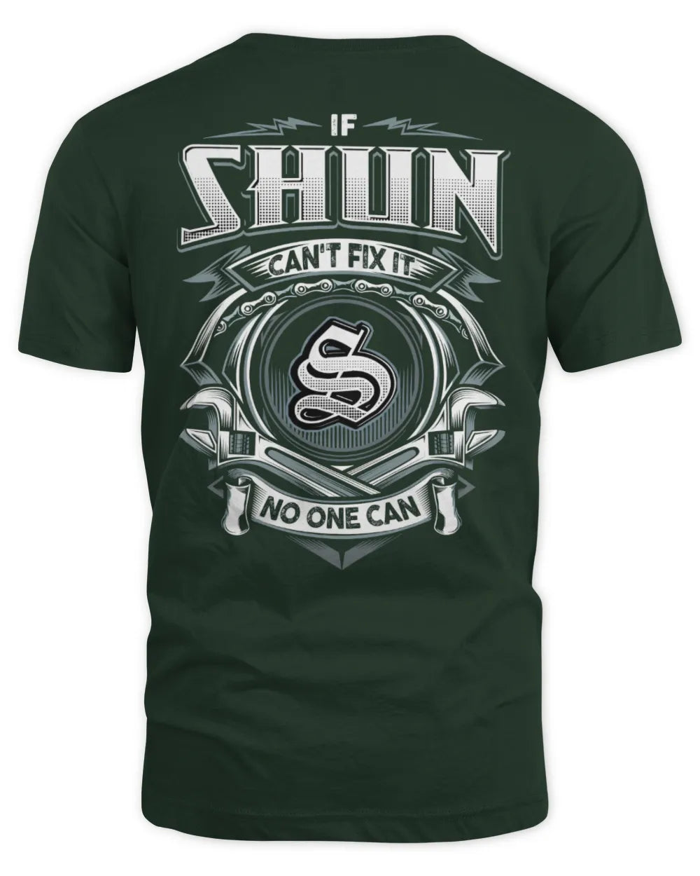 SHUN AP81-K4-626 - Personalized Ahmed Quote Apparel “If Ahmed Can't Fix It, No One Can” - Unisex Standard T-Shirt - Forest Green
