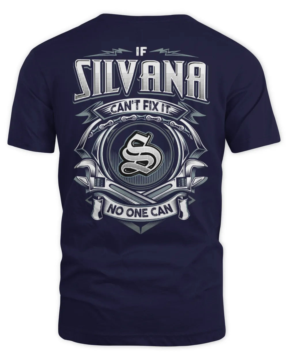 SILVANA AP81-K4-626 - Personalized Ahmed Quote Apparel “If Ahmed Can't Fix It, No One Can” - Unisex Standard T-Shirt - Navy