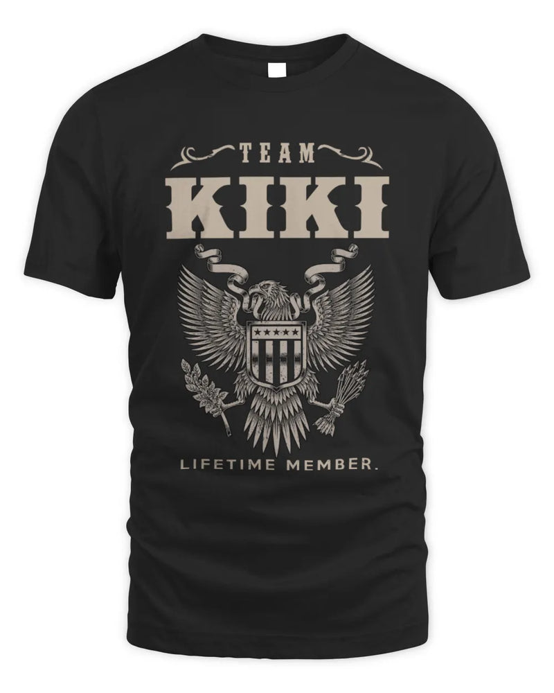 KIKI TP06-K82 – Personalized Classic Style Apparel “Team NAME Lifetime Member” - Unisex Standard T-Shirt - Black