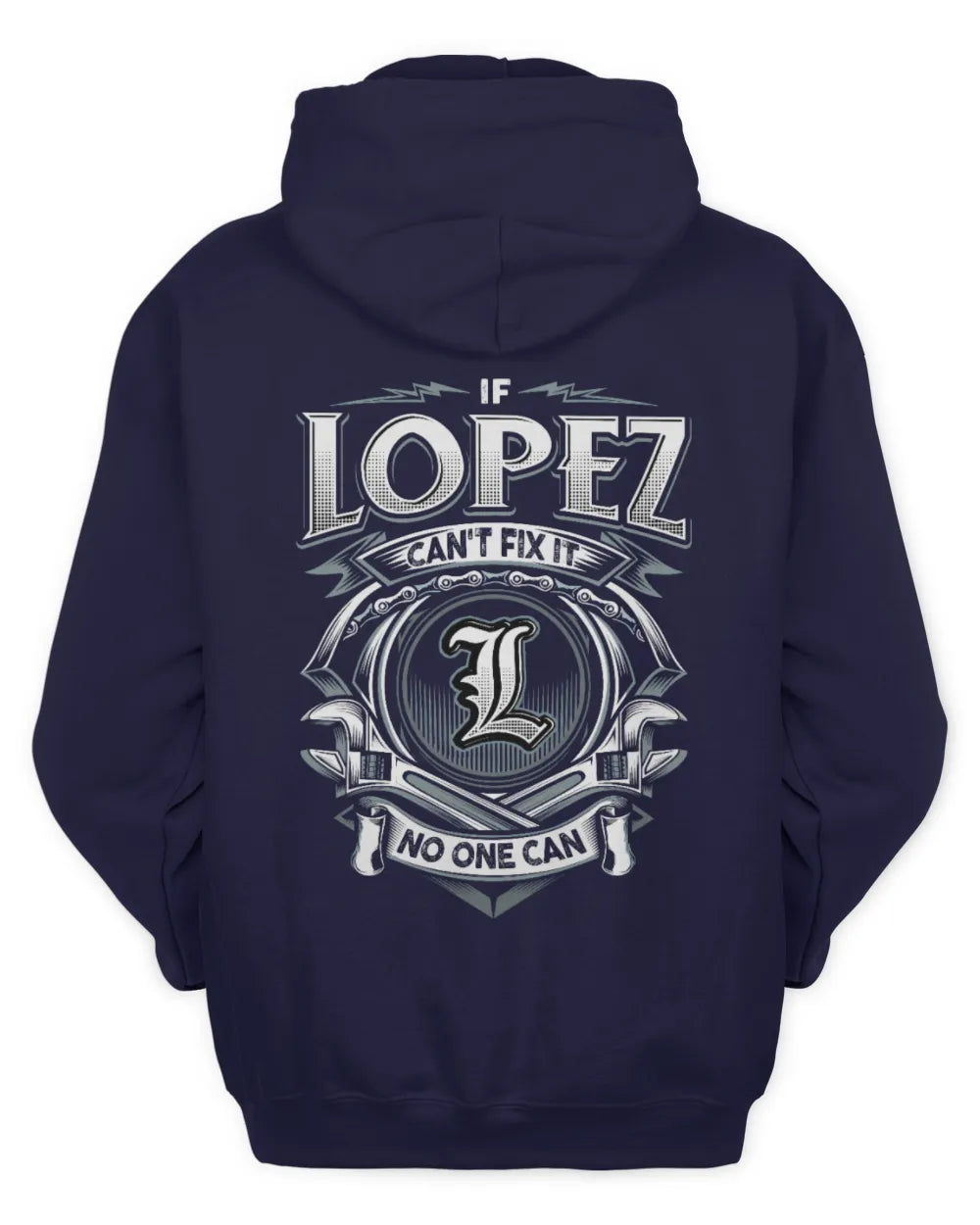 LOPEZ AP81-K4-626 - Personalized Ahmed Quote Apparel “If Ahmed Can't Fix It, No One Can” - Unisex Hoodie - Navy