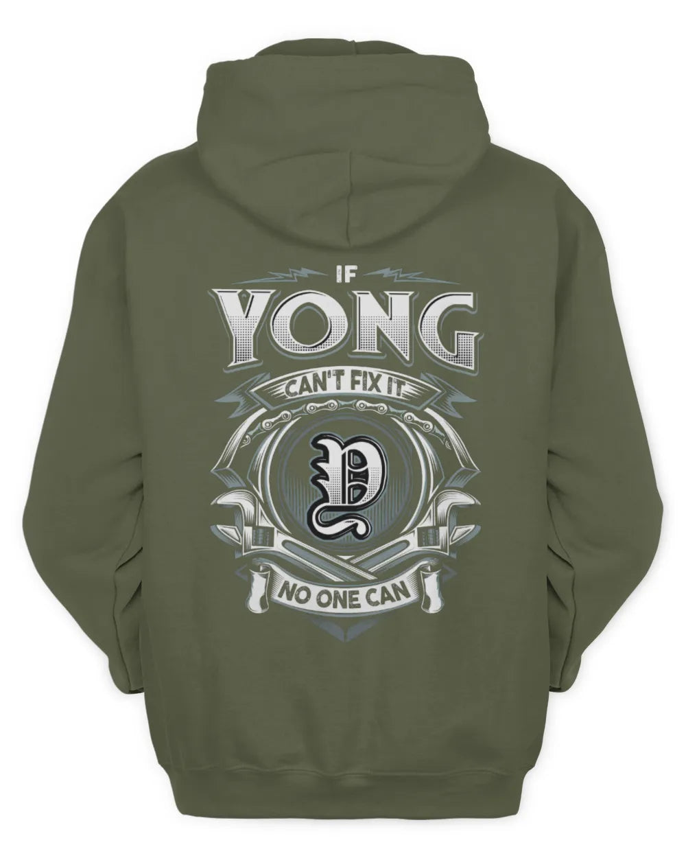 YONG AP81-K4-626 - Personalized Ahmed Quote Apparel “If Ahmed Can't Fix It, No One Can” - Unisex Hoodie - Military Green