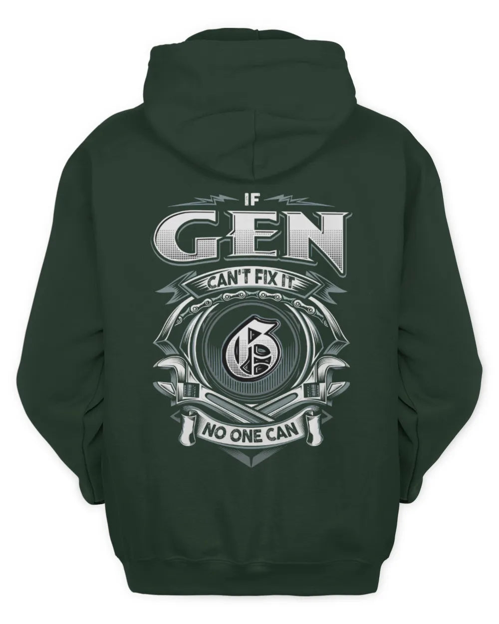 GEN AP81-K4-626 - Personalized Ahmed Quote Apparel “If Ahmed Can't Fix It, No One Can” - Unisex Hoodie - Forest Green