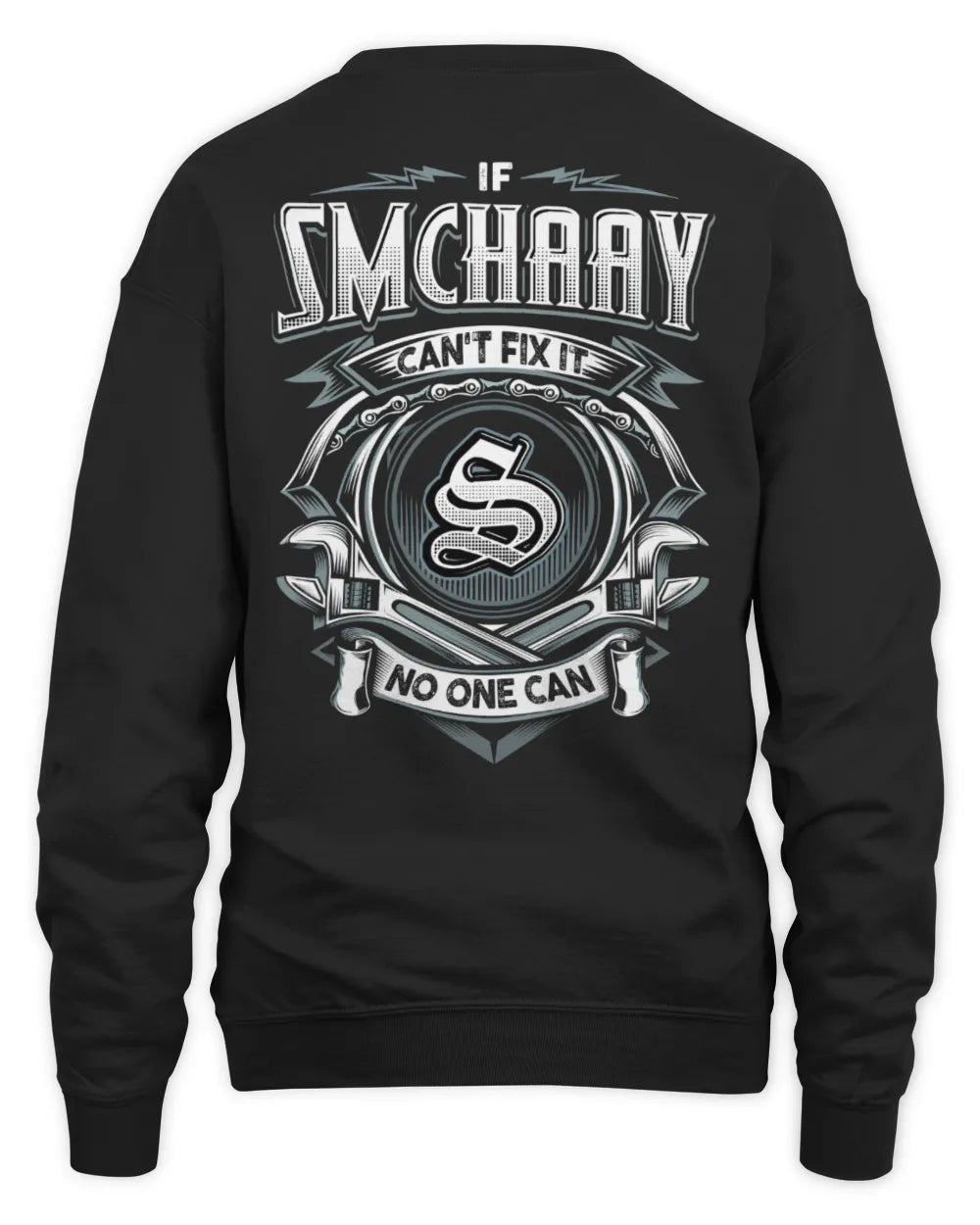 SMCHAAY AP81-K4-626 - Personalized Ahmed Quote Apparel “If Ahmed Can't Fix It, No One Can” - Unisex Sweatshirt - Black