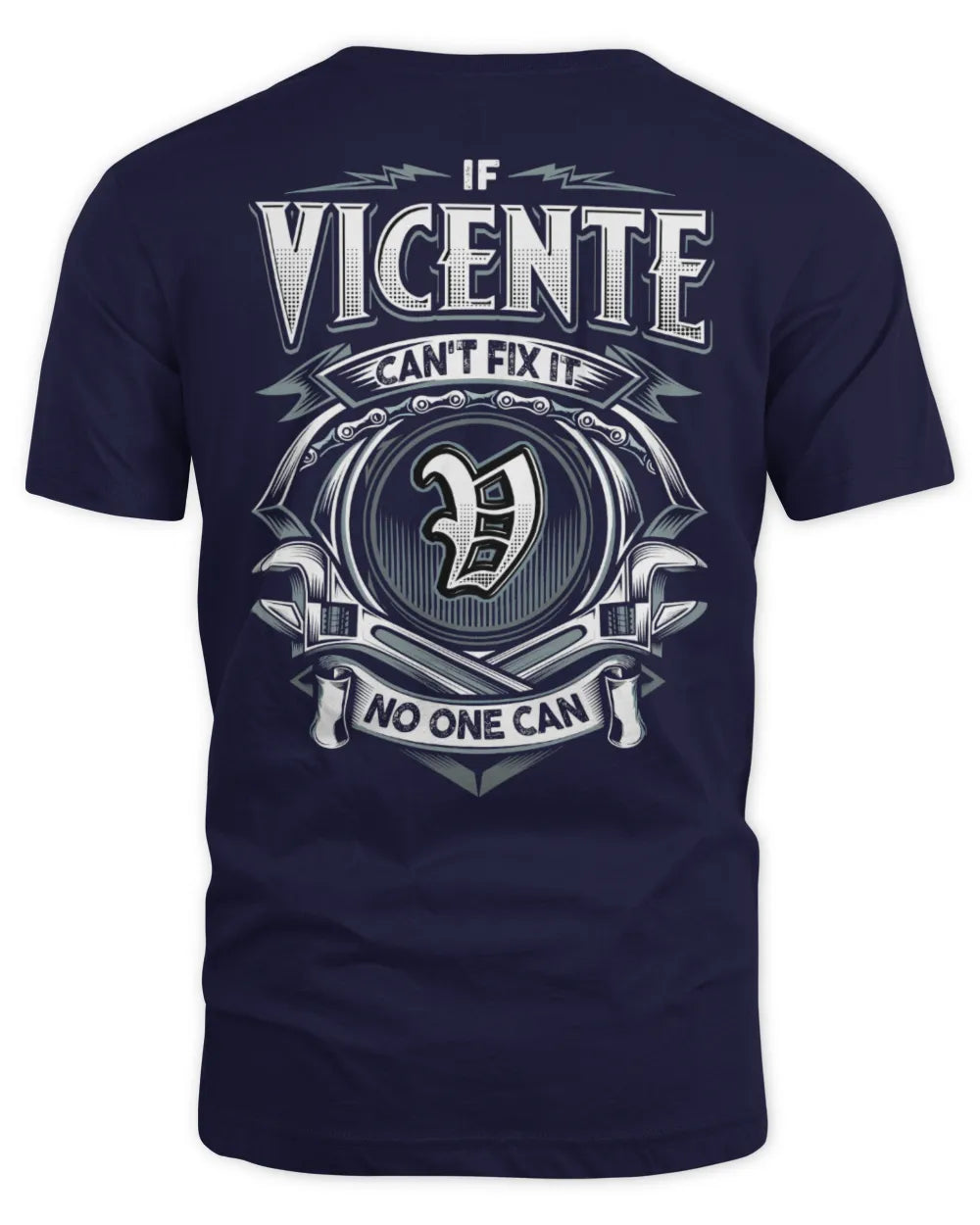 VICENTE AP81-K4-626 - Personalized Ahmed Quote Apparel “If Ahmed Can't Fix It, No One Can” - Unisex Standard T-Shirt - Navy
