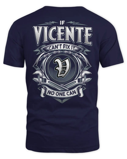 VICENTE AP81-K4-626 - Personalized Ahmed Quote Apparel “If Ahmed Can't Fix It, No One Can” - Unisex Standard T-Shirt - Navy