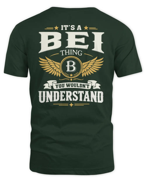 BEI KT06-M008 It’s a [NAME] Thing – You Wouldn’t Understand | Personalized Vintage T-Shirt - Unisex Standard T-Shirt - Forest Green