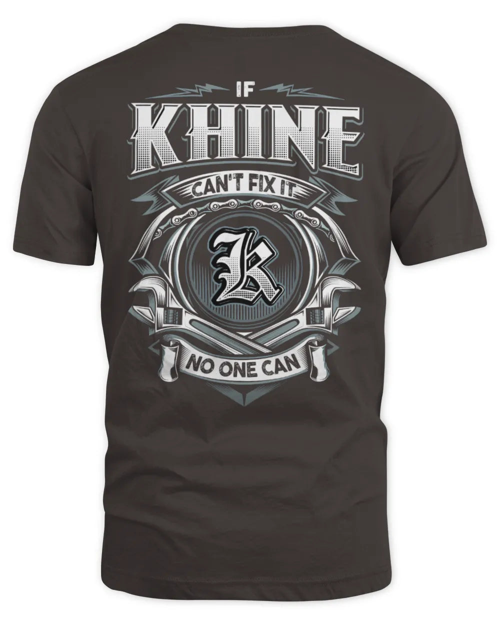 KHINE AP81-K4-626 - Personalized Ahmed Quote Apparel “If Ahmed Can't Fix It, No One Can” - Unisex Standard T-Shirt - Dark Chocolate
