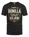 BONILLA NT1-K008 Cross A/An NAME, You Deal With the Whole Clan | Personalized Vintage T-Shirt