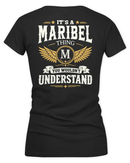 MARIBEL KT06-M008 It’s a [NAME] Thing – You Wouldn’t Understand | Personalized Vintage T-Shirt - Women's V-Neck T-Shirt - Black