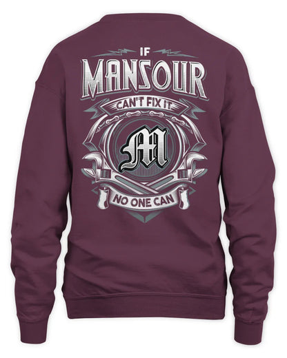 MANSOUR AP81-K4-626 - Personalized Ahmed Quote Apparel “If Ahmed Can't Fix It, No One Can” - Unisex Sweatshirt - Maroon