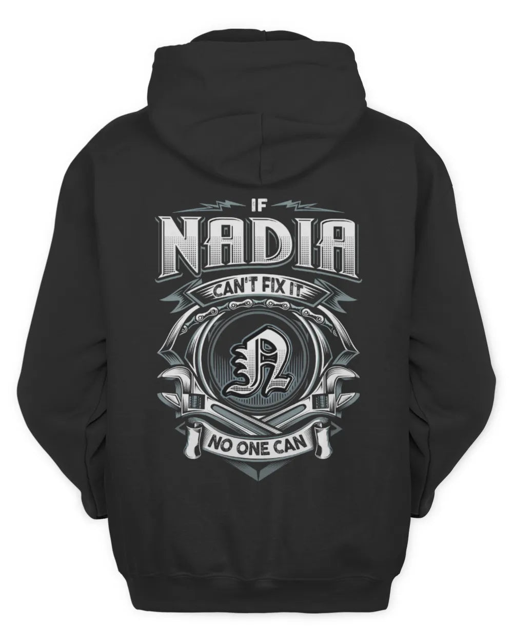 NADIA AP81-K4-626 - Personalized Ahmed Quote Apparel “If Ahmed Can't Fix It, No One Can” - Unisex Hoodie - Black