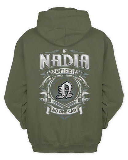NADIA AP81-K4-626 - Personalized Ahmed Quote Apparel “If Ahmed Can't Fix It, No One Can” - Unisex Hoodie - Military Green