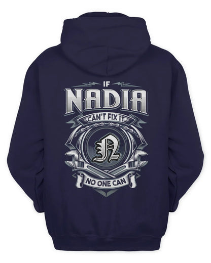 NADIA AP81-K4-626 - Personalized Ahmed Quote Apparel “If Ahmed Can't Fix It, No One Can” - Unisex Hoodie - Navy