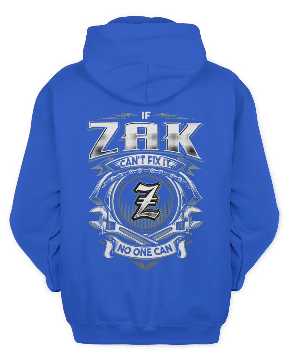 ZAK AP81-K4-626 - Personalized Ahmed Quote Apparel “If Ahmed Can't Fix It, No One Can” - Unisex Hoodie - Royal