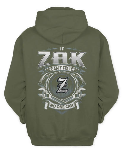 ZAK AP81-K4-626 - Personalized Ahmed Quote Apparel “If Ahmed Can't Fix It, No One Can” - Unisex Hoodie - Military Green