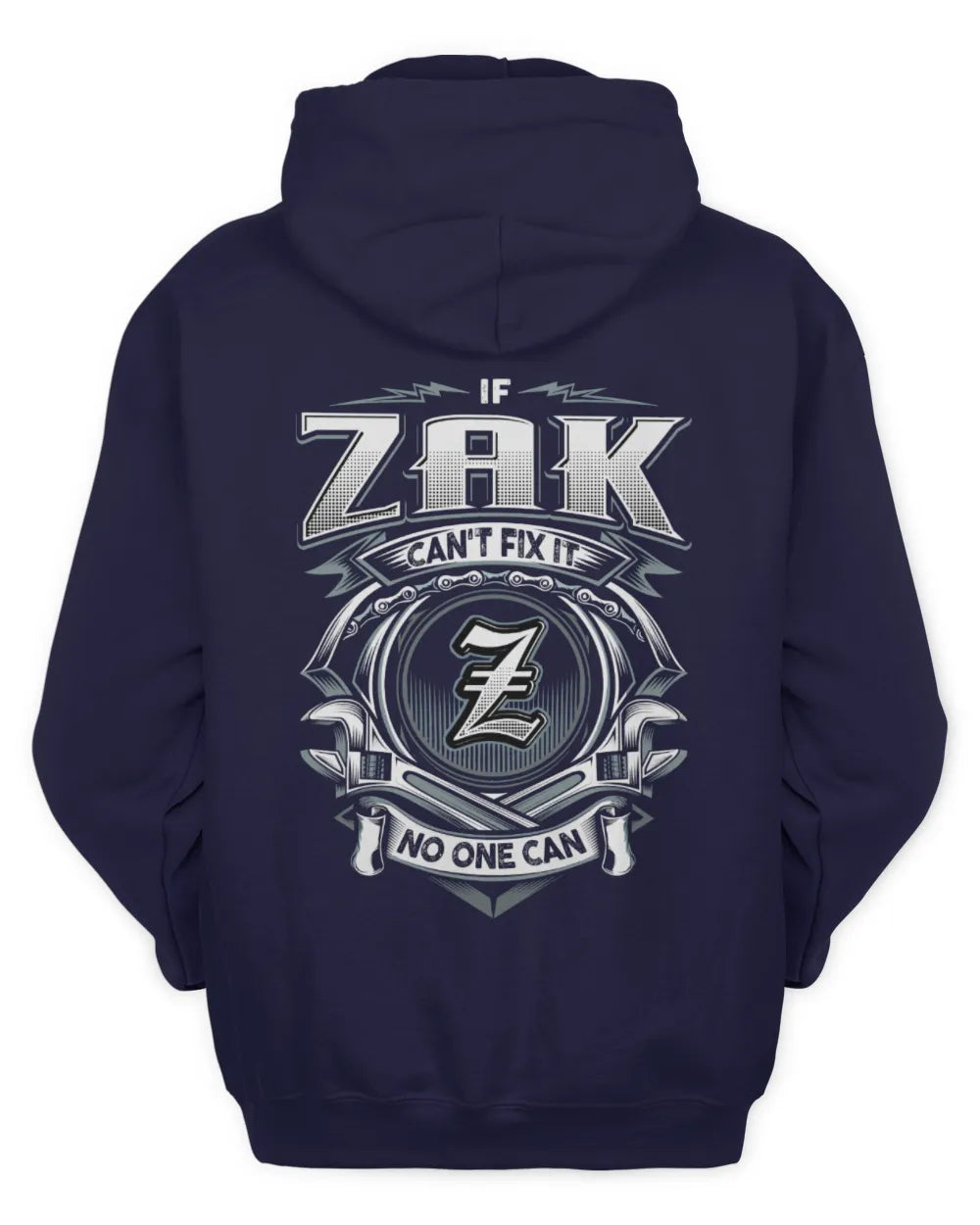 ZAK AP81-K4-626 - Personalized Ahmed Quote Apparel “If Ahmed Can't Fix It, No One Can” - Unisex Hoodie - Navy