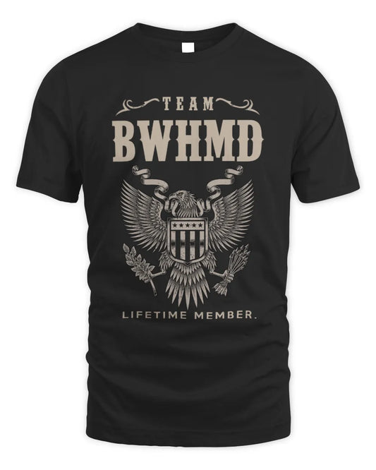 BWHMD TP06-K82 – Personalized Classic Style Apparel “Team NAME Lifetime Member” - Unisex Standard T-Shirt - Black