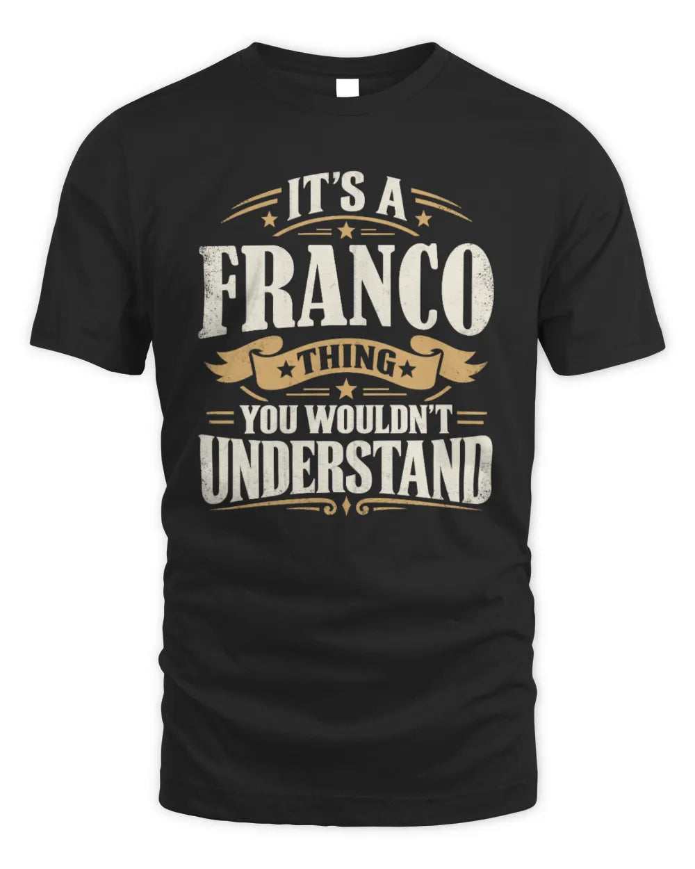 FRANCO P08 TH51 - Personalized “It’s a/an [NAME] Thing – You Wouldn’t Understand” Shirt - Unisex Standard T-Shirt - Black