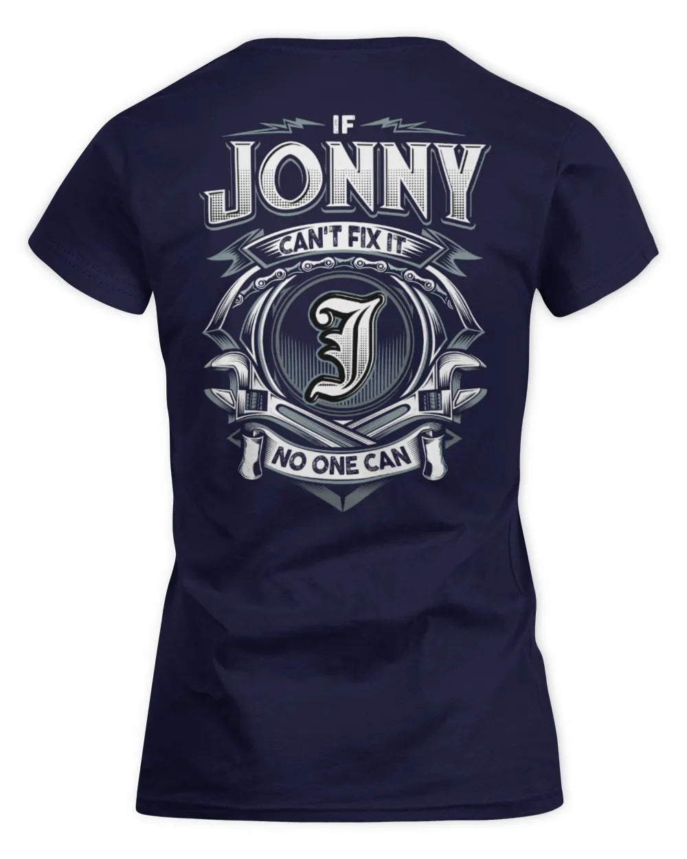 JONNY AP81-K4-626 - Personalized Ahmed Quote Apparel “If Ahmed Can't Fix It, No One Can” - Women's Standard T-Shirt - Navy