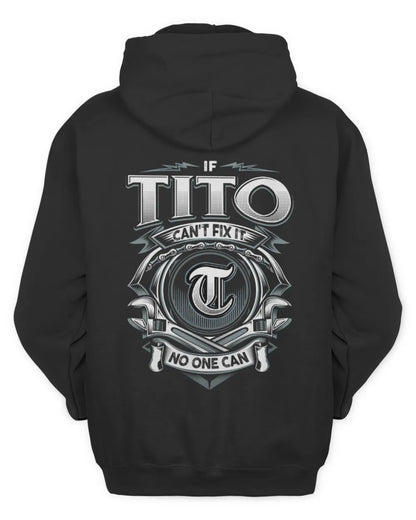 TITO AP81-K4-626 - Personalized Ahmed Quote Apparel “If Ahmed Can't Fix It, No One Can” - Unisex Hoodie - Black