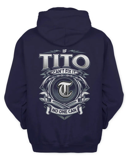 TITO AP81-K4-626 - Personalized Ahmed Quote Apparel “If Ahmed Can't Fix It, No One Can” - Unisex Hoodie - Navy
