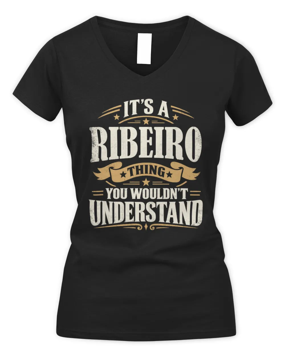 RIBEIRO P08 TH51 - Personalized “It’s a/an [NAME] Thing – You Wouldn’t Understand” Shirt - Women's V-Neck T-Shirt - Black