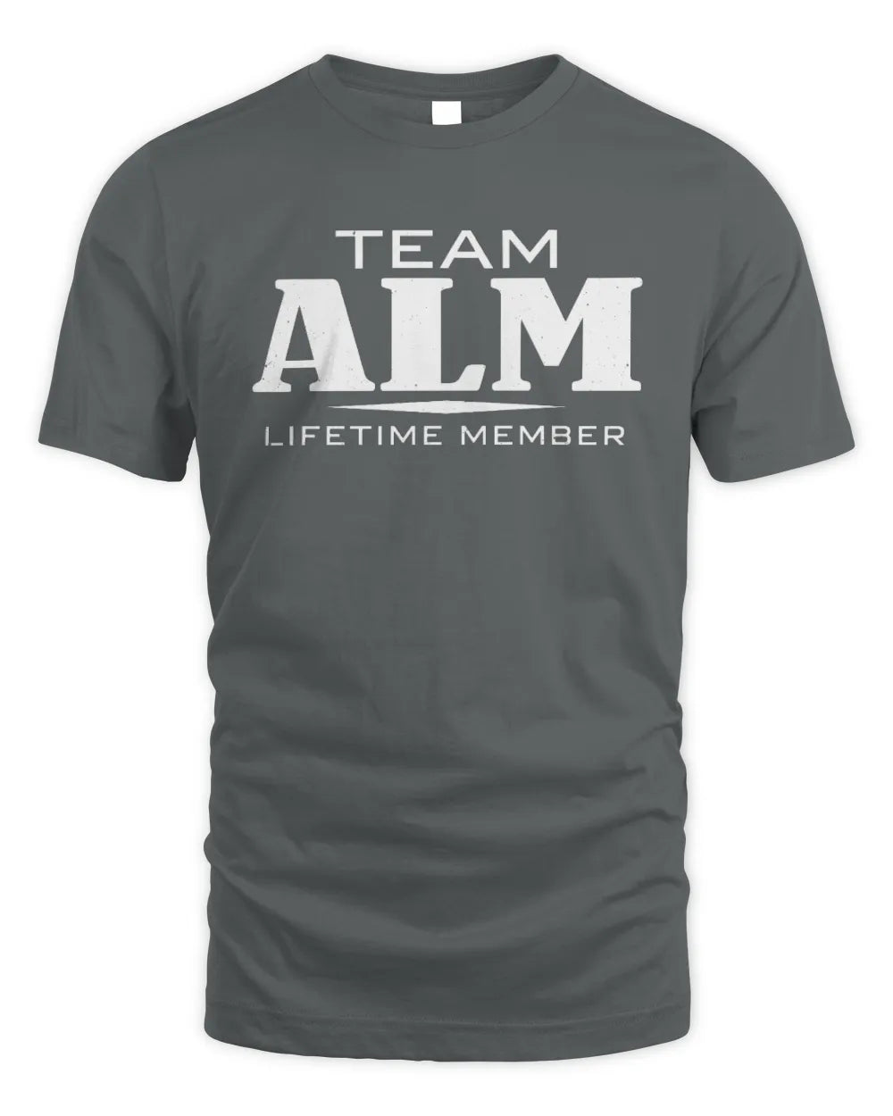 ALM BL62-K4-128 - Personalized “Team NAME Lifetime Member” - Unisex Standard T-Shirt - Charcoal