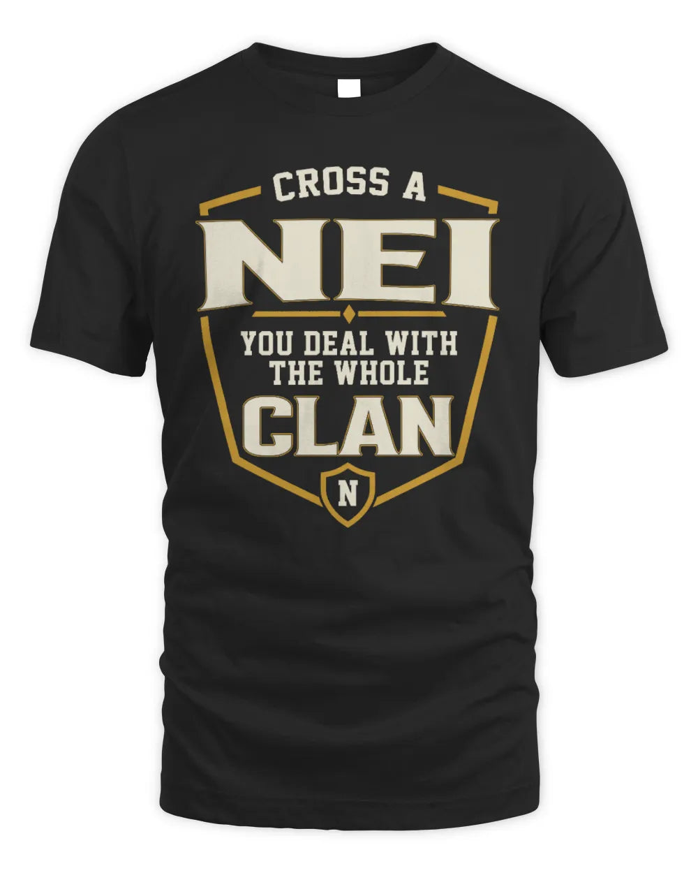 NEI NT1-K008 Cross A/An NAME, You Deal With the Whole Clan | Personalized Vintage T-Shirt - Unisex Standard T-Shirt - Black