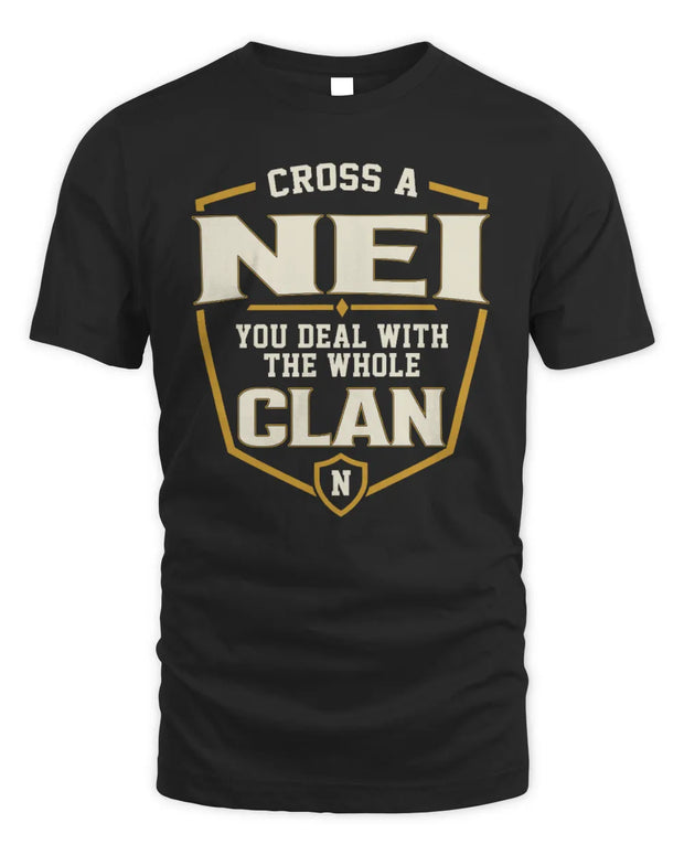 NEI NT1-K008 Cross A/An NAME, You Deal With the Whole Clan | Personalized Vintage T-Shirt