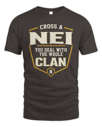 NEI NT1-K008 Cross A/An NAME, You Deal With the Whole Clan | Personalized Vintage T-Shirt - Unisex Standard T-Shirt - Dark Chocolate