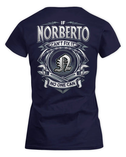 NORBERTO AP81-K4-626 - Personalized Ahmed Quote Apparel “If Ahmed Can't Fix It, No One Can” - Women's Standard T-Shirt - Navy